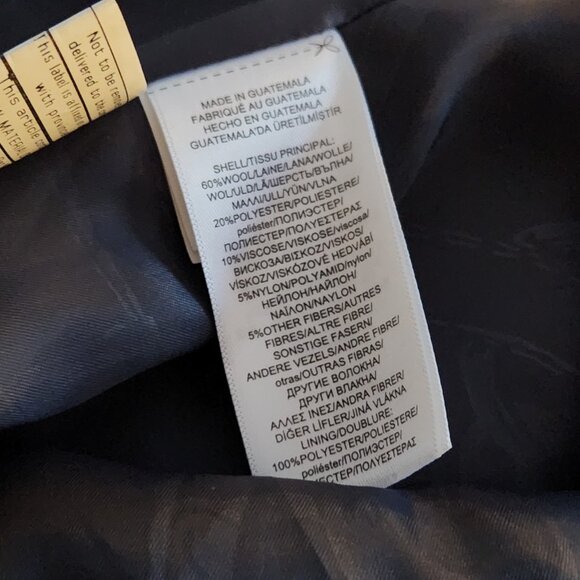 LAUREN Ralph Lauren Reefer Wool Blend Coat Charcoal Gray Grey Womens Size 10 - Picture 9 of 10